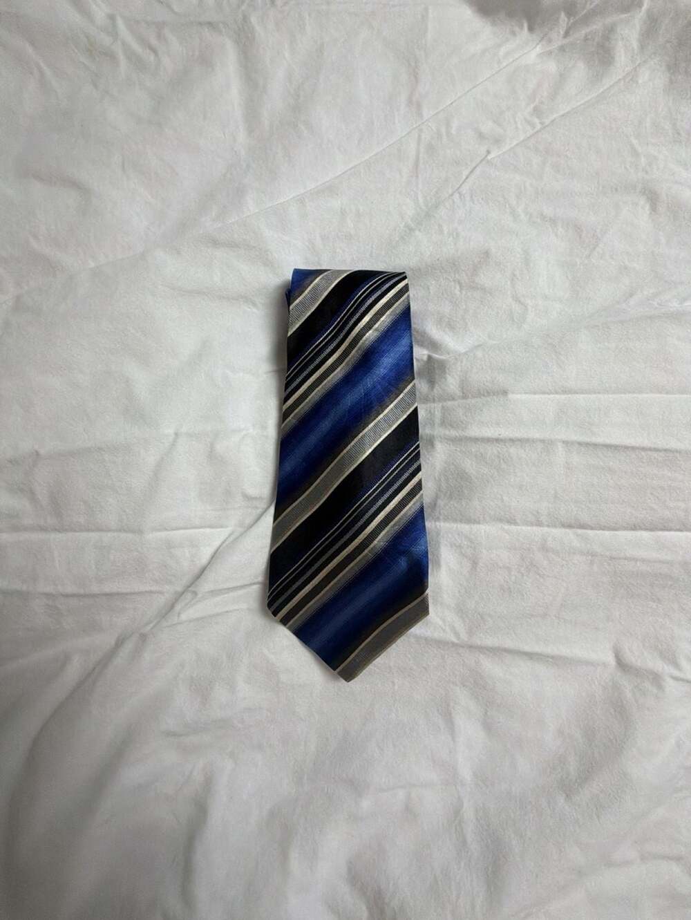 Vintage Kenzo Homme Men's Striped Silk Necktie